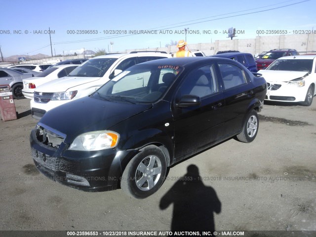 KL1TD56607B055340 - 2007 CHEVROLET AVEO LS BLACK photo 2