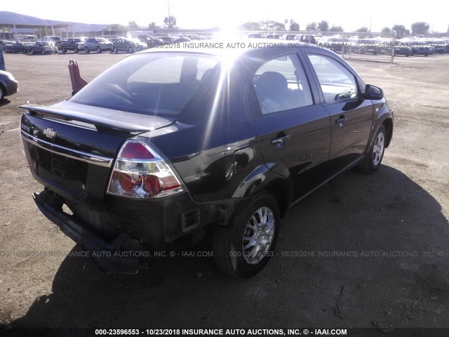 KL1TD56607B055340 - 2007 CHEVROLET AVEO LS BLACK photo 4