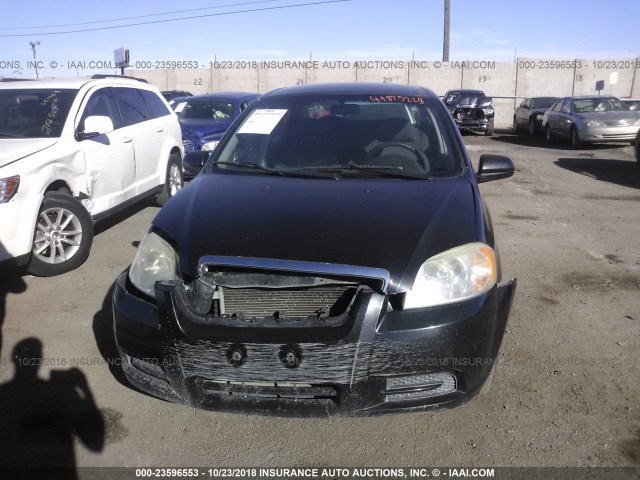 KL1TD56607B055340 - 2007 CHEVROLET AVEO LS BLACK photo 6