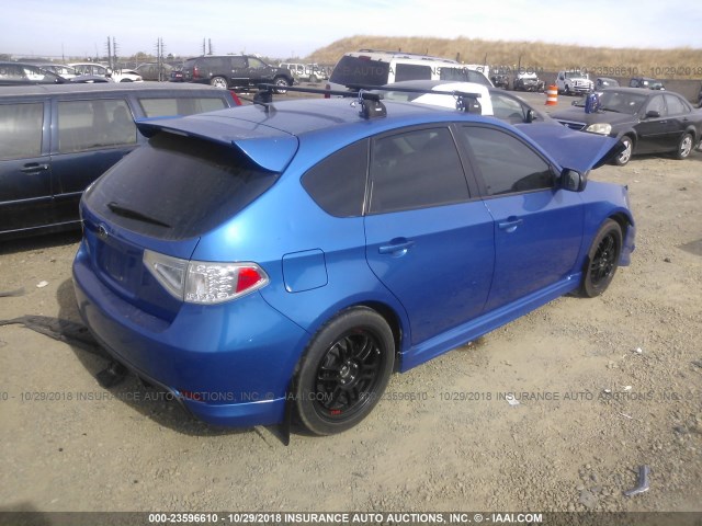 JF1GH7G66AG807325 - 2010 SUBARU IMPREZA WRX LIMITED BLUE photo 4