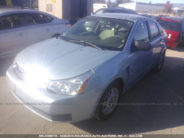 1FAHP35N38W135587 - 2008 FORD FOCUS SE/SEL/SES Light Blue photo 2