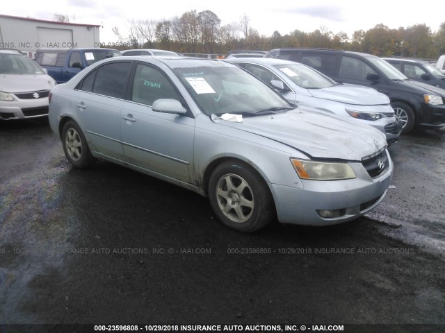 5NPEU46F76H139759 - 2006 HYUNDAI SONATA GLS/LX Light Blue photo 1