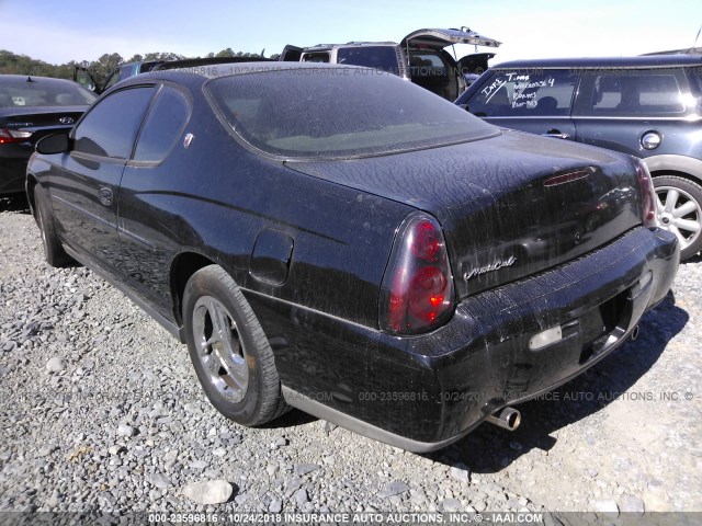 2G1WW12E3Y9267960 - 2000 CHEVROLET MONTE CARLO LS BLACK photo 3