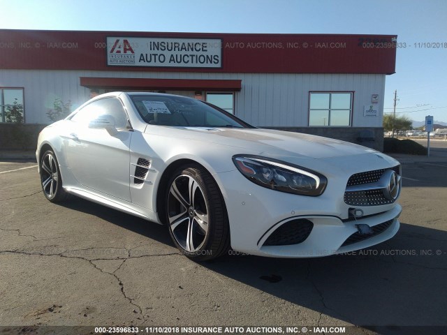 WDDJK6GA0JF050577 - 2018 MERCEDES-BENZ SL 450 WHITE photo 1