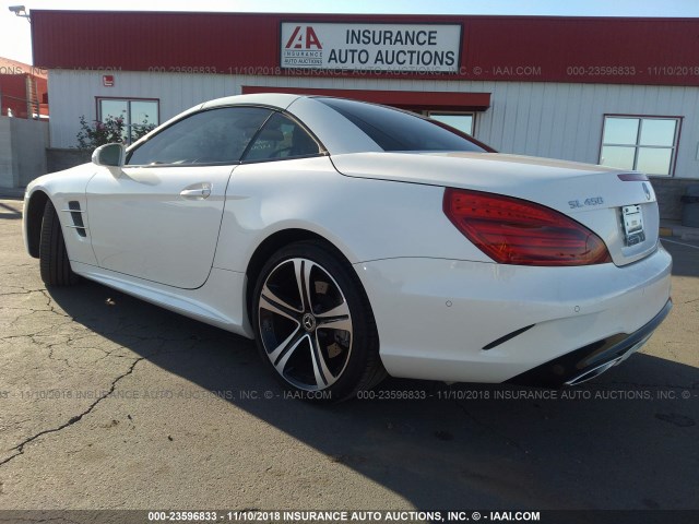 WDDJK6GA0JF050577 - 2018 MERCEDES-BENZ SL 450 WHITE photo 3