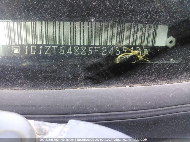 1G1ZT54885F243919 - 2005 CHEVROLET MALIBU LS ლურჯი ფოტო 9