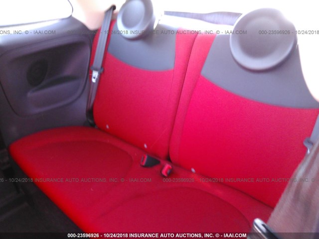 3C3CFFAR0CT105287 - 2012 FIAT 500 POP RED photo 8