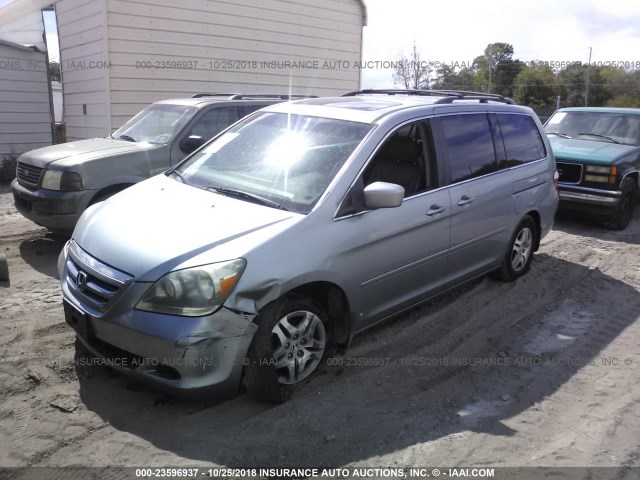 5FNRL38656B036690 - 2006 HONDA ODYSSEY EXL Light Blue photo 2