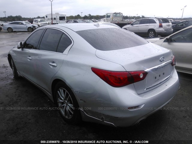 JN1BV7AP4FM340206 - 2015 INFINITI Q50 PREMIUM/SPORT SILVER photo 3