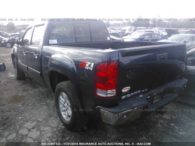 2GTEK133481182619 - 2008 GMC SIERRA K1500 Dark Blue photo 3