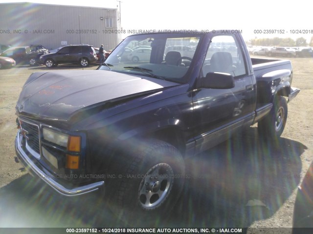 1GTEK14K0SZ528900 - 1995 GMC SIERRA K1500 Dark Blue photo 2