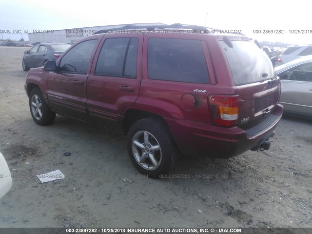 1J4GW58N51C730135 - 2001 JEEP GRAND CHEROKEE LIMITED RED photo 3