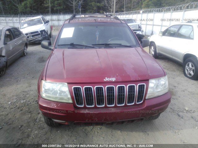 1J4GW58N51C730135 - 2001 JEEP GRAND CHEROKEE LIMITED RED photo 6