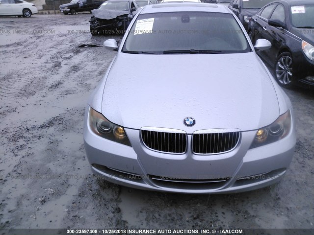 WBAVB73547KY61791 - 2007 BMW 335 I SILVER photo 6