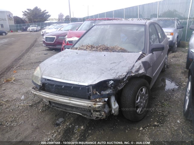 1HGES16551L076193 - 2001 HONDA CIVIC LX GOLD photo 2