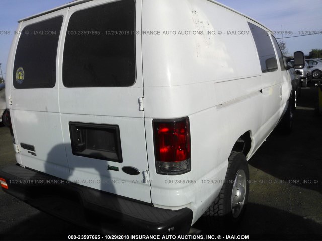 1FTSE3EL5EDA82290 - 2014 FORD ECONOLINE E350 SUPER DUTY VAN WHITE photo 4