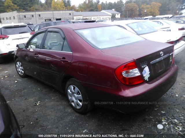 4T1BE32K33U160568 - 2003 TOYOTA CAMRY LE/XLE/SE RED photo 3
