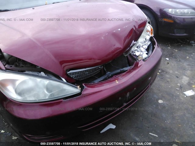 4T1BE32K33U160568 - 2003 TOYOTA CAMRY LE/XLE/SE RED photo 6