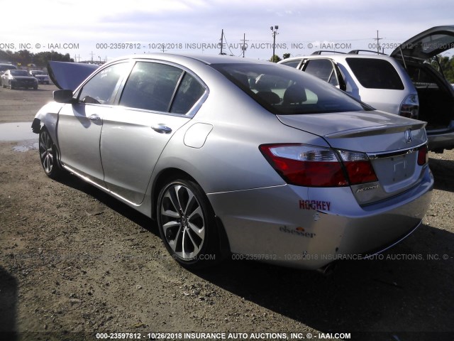 1HGCR2F5XDA272316 - 2013 HONDA ACCORD SPORT SILVER photo 3