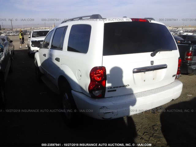 1D4HB58236F129990 - 2006 DODGE DURANGO LIMITED WHITE photo 3