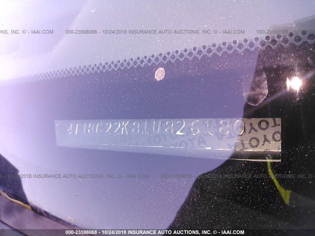 4T1BG22K81U826180 - 2001 TOYOTA CAMRY CE/LE/XLE 白色 照片 9