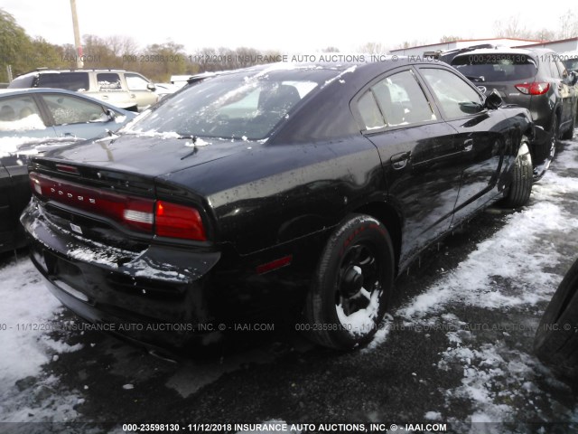 2C3CDXAT9CH123755 - 2012 DODGE CHARGER POLICE BLACK photo 4