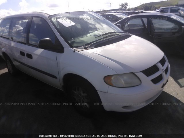 1D4GP24RX4B600696 - 2004 DODGE GRAND CARAVAN SE WHITE photo 1