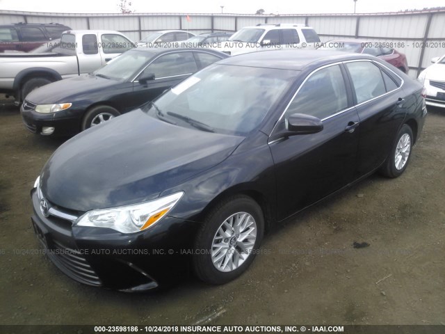 4T1BF1FK3GU247565 - 2016 TOYOTA CAMRY LE/XLE/SE/XSE BLACK photo 2