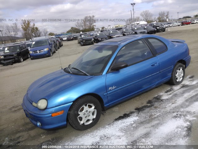 1B3ES42Y2WD695336 - 1998 DODGE NEON HIGHLINE/SPORT/LE/R/T BLUE photo 2