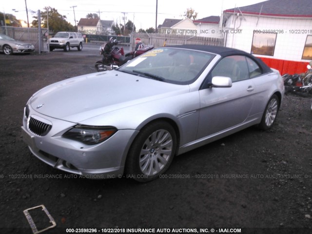 WBAEK73475B327088 - 2005 BMW 645 CI AUTOMATIC SILVER photo 2