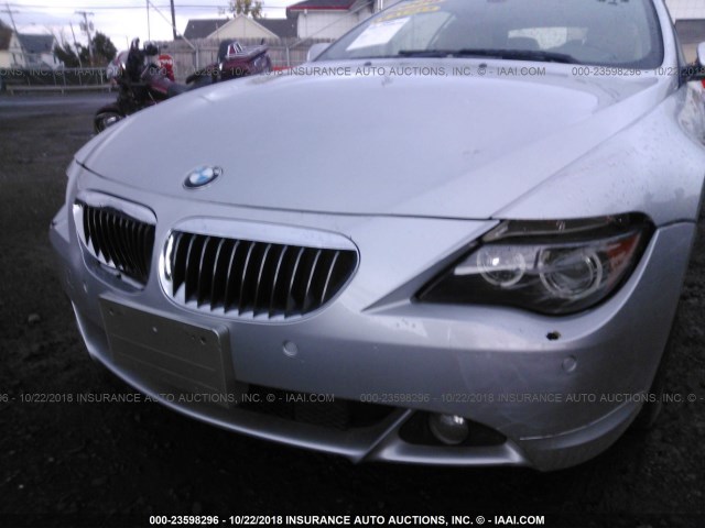 WBAEK73475B327088 - 2005 BMW 645 CI AUTOMATIC SILVER photo 6