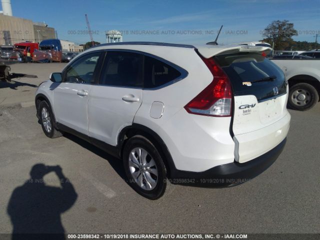 5J6RM3H70DL002781 - 2013 HONDA CR-V EXL WHITE photo 3