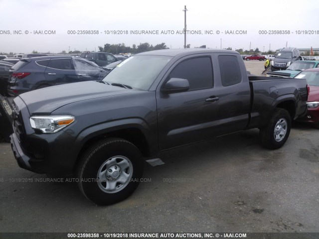 5TFRX5GN6HX097774 - 2017 TOYOTA TACOMA ACCESS CAB/SR/SR5 ნაცრისფერი ფოტო 2