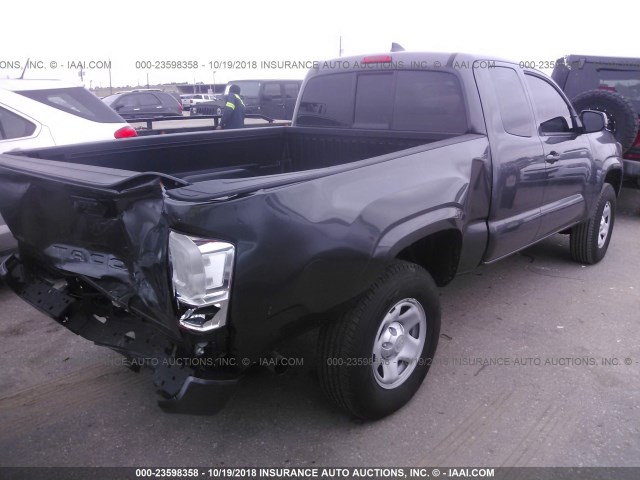 5TFRX5GN6HX097774 - 2017 TOYOTA TACOMA ACCESS CAB/SR/SR5 GRAY photo 4