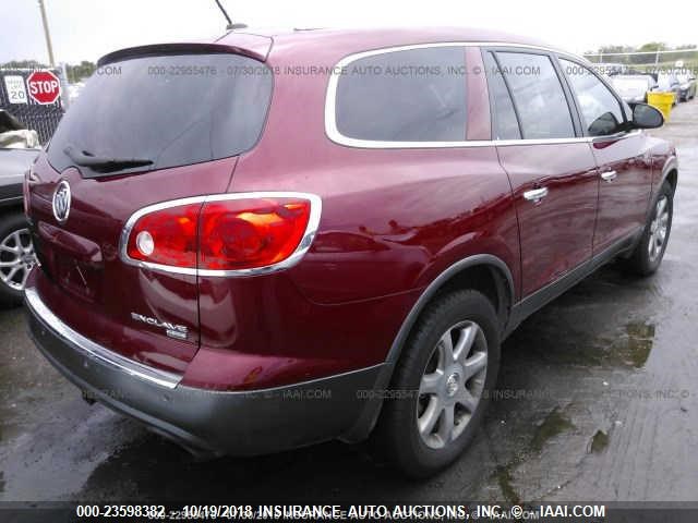 5GAER237X8J115194 - 2008 BUICK ENCLAVE CXL MAROON photo 4