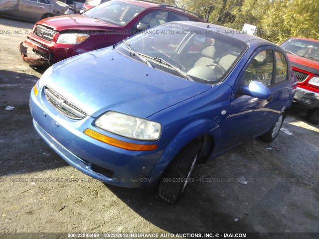 KL1TD52655B472245 - 2005 CHEVROLET AVEO LS BLUE photo 2