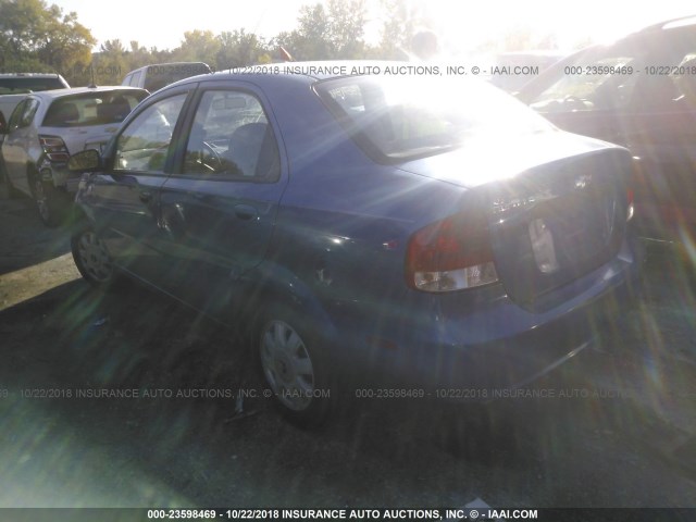 KL1TD52655B472245 - 2005 CHEVROLET AVEO LS BLUE photo 3
