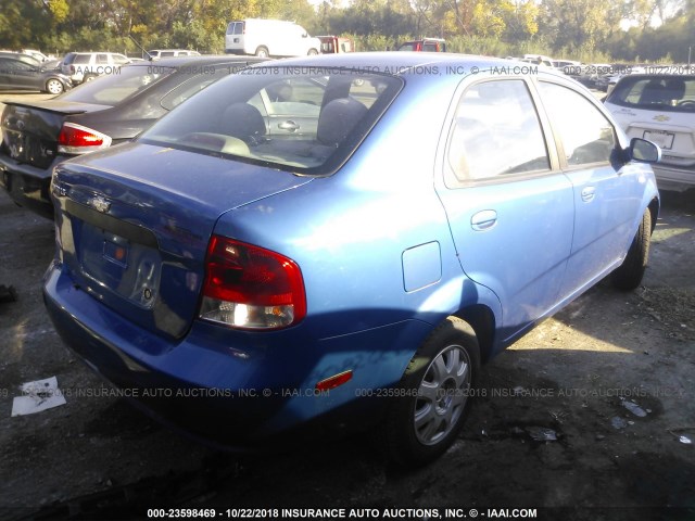 KL1TD52655B472245 - 2005 CHEVROLET AVEO LS BLUE photo 4