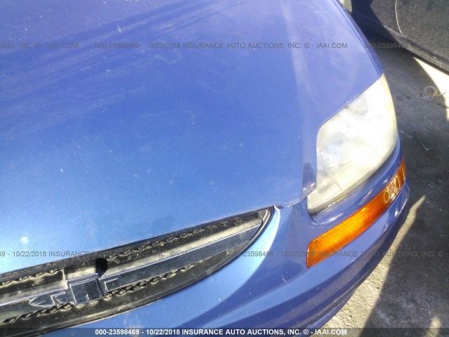 KL1TD52655B472245 - 2005 CHEVROLET AVEO LS BLUE photo 6