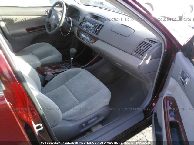 4T1BE32K93U158839 - 2003 TOYOTA CAMRY LE/XLE/SE Қызыл фото 5