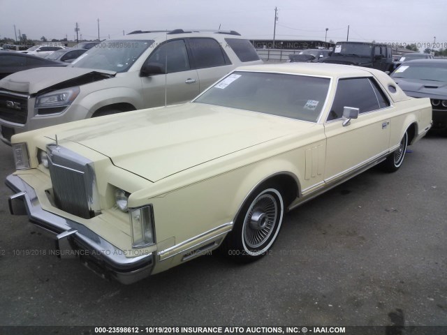 8Y89A957885 - 1978 LINCOLN MARK VIII YELLOW photo 2