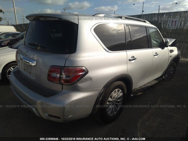 JN8AY2NC6H9508397 - 2017 NISSAN ARMADA SV/SL/PLATINUM SILVER photo 4