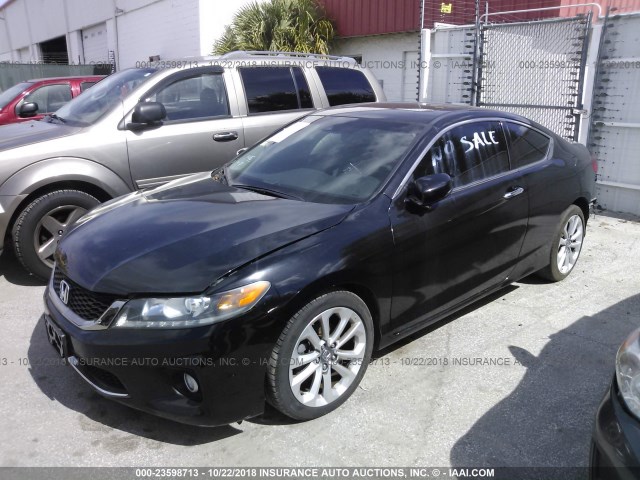 1HGCT2B88DA000400 - 2013 HONDA ACCORD EXL BLACK photo 2