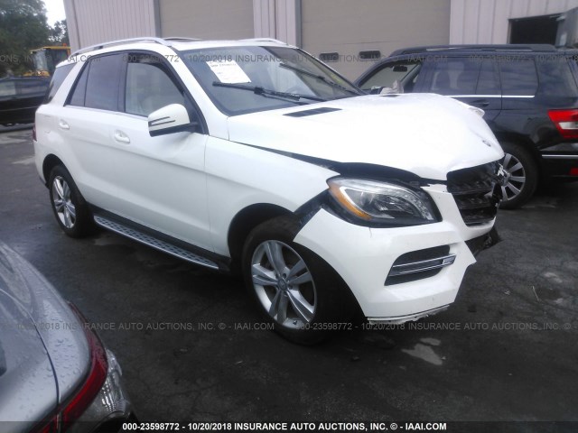 4JGDA5HBXEA399840 - 2014 MERCEDES-BENZ ML 350 4MATIC WHITE photo 1