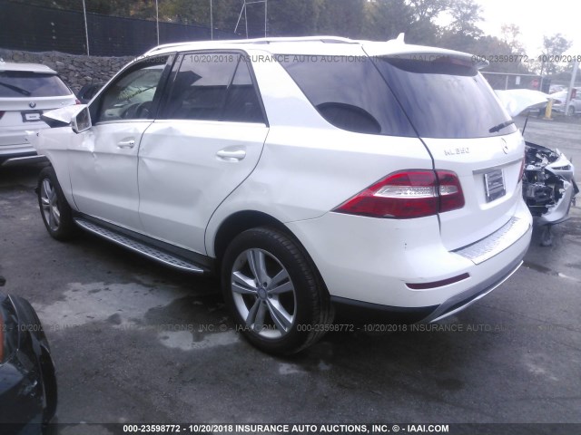 4JGDA5HBXEA399840 - 2014 MERCEDES-BENZ ML 350 4MATIC WHITE photo 3