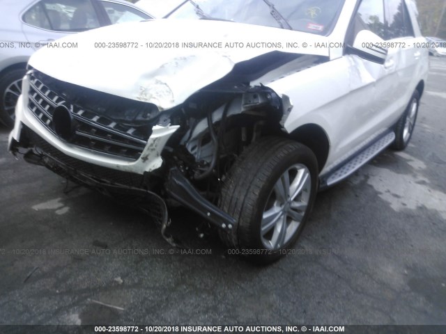 4JGDA5HBXEA399840 - 2014 MERCEDES-BENZ ML 350 4MATIC WHITE photo 6