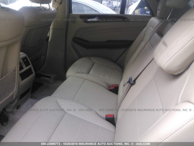 4JGDA5HBXEA399840 - 2014 MERCEDES-BENZ ML 350 4MATIC WHITE photo 8