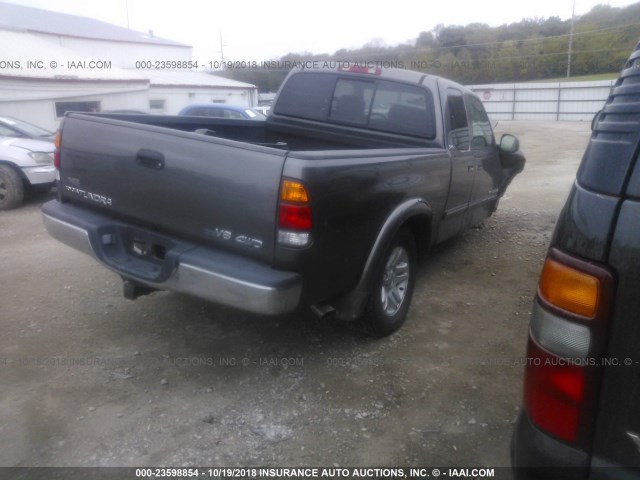 5TBBT44133S437141 - 2003 TOYOTA TUNDRA ACCESS CAB SR5 GRAY photo 4