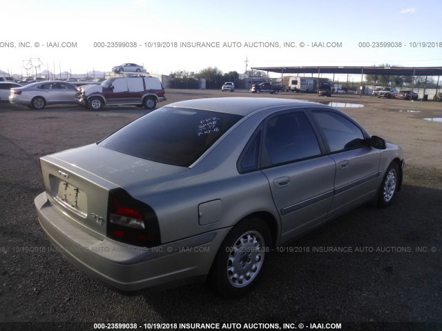 YV1TS97D0X1012975 - 1999 VOLVO S80 SILVER photo 4