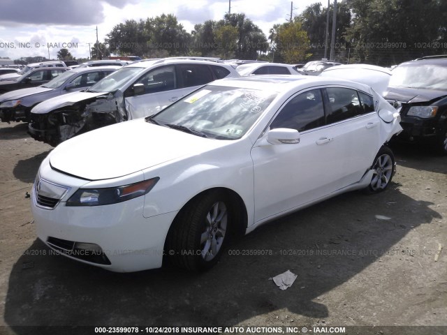 19UUA8F55DA010539 - 2013 ACURA TL TECH WHITE photo 2